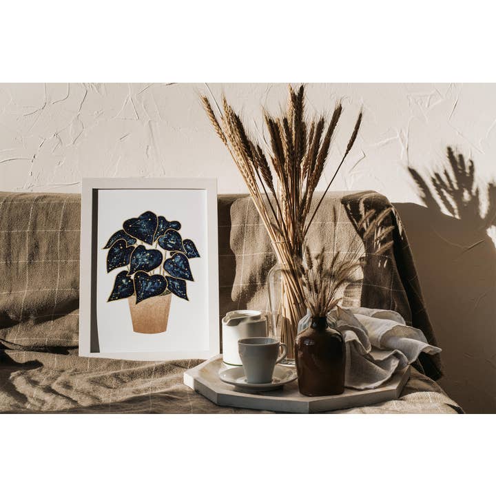 The Flow Design - Wholesale Art Print - Celestial Plant Art Print - Plant Poster, Botanical Decor