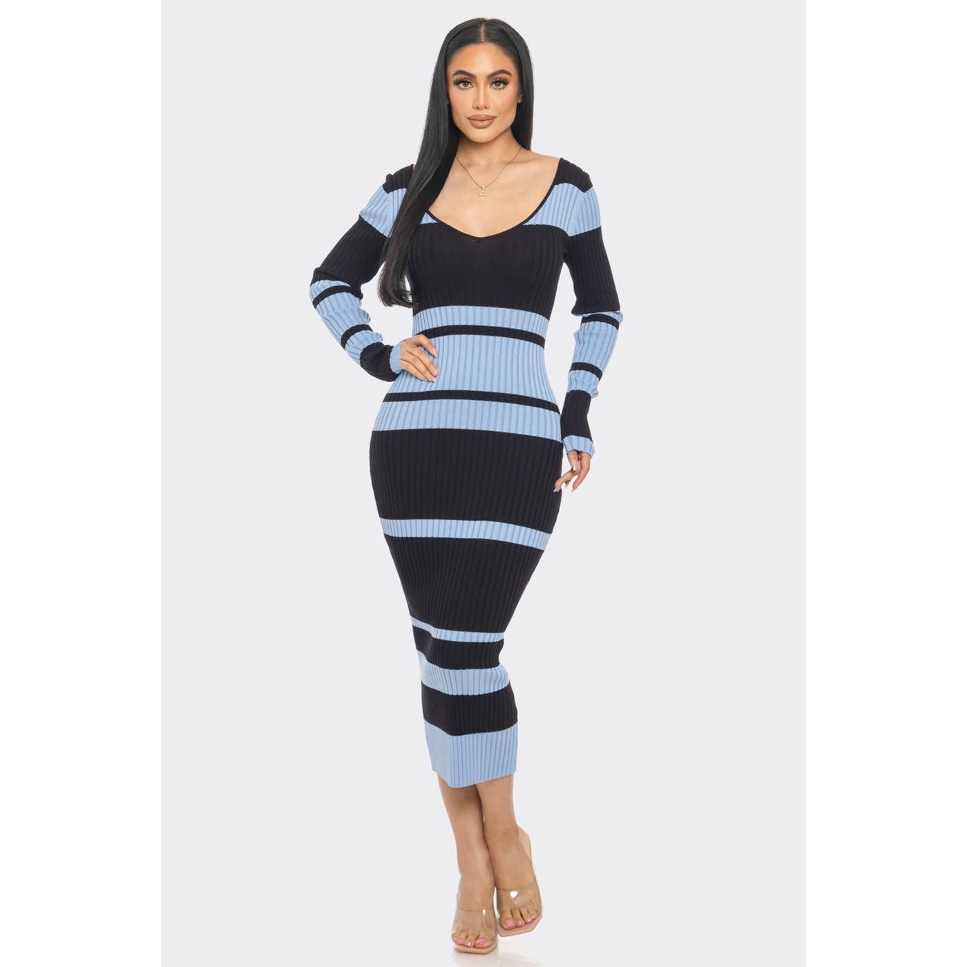 omgstyles – Vestido - Mulher por atacado – Vestido de Camisola Midi Classy8