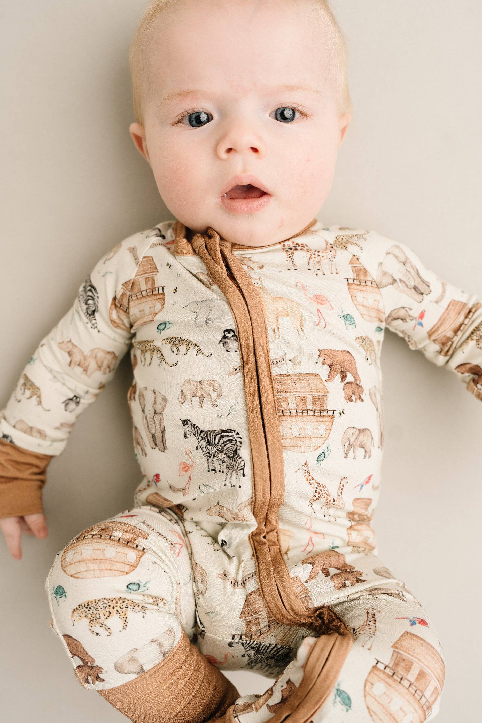 Little One Shop - Wholesale Sleepsuit - Baby - Noah's Ark Bamboo Sleeper3
