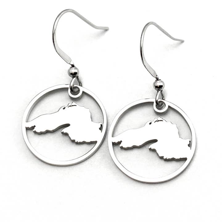 Lake Superior kontur örhängen för wholesale av Be Inspired UP