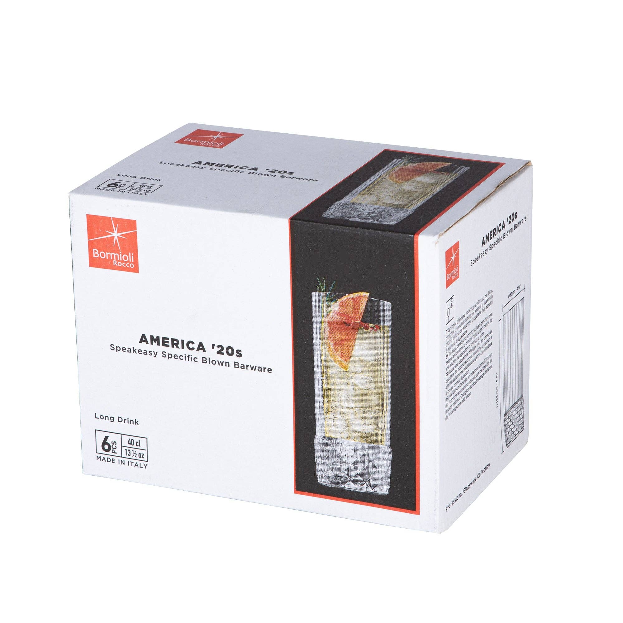 Rinkit Ltd - Wholesale Cocktail/Liquor Glass - Bormioli Rocco America '20s Highball Glass - 400ml - Clear6