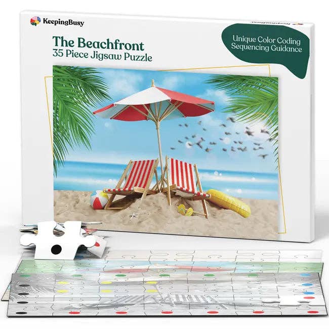 The Beachfront - 35 Piece Sequenced Jigsaw Puzzle for wholesale by Keeping Busy