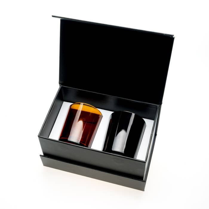 London Luxury Candle Supplies - Wholesale Gift Box - Foam Insert : 2 Shot Glass For Small Gift Box