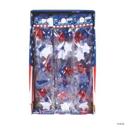 PATRIOTIC LU NECKLACE (PC/PBH, DZ/DB) for wholesale by Fun Express