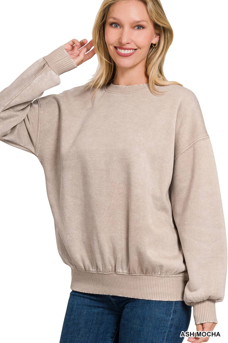 42POPS – Sweatshirt - Mulher por atacado – ',.._ Sweatshirt de Lã Polar Snow Wash5