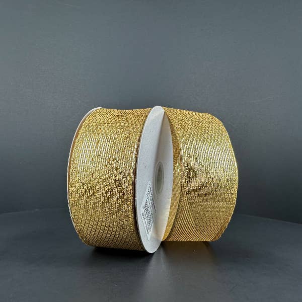 Trendy tree - Wholesale Ribbon - Gift Wrapping - 1.5"X10Y Gold Stairstep Woven Metallic Ribbon 76310-09-150