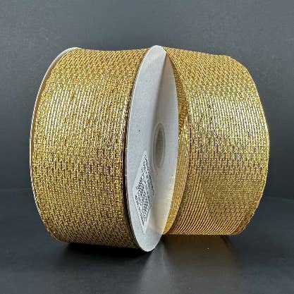 Trendy tree - Wholesale Ribbon - Gift Wrapping - 1.5"X10Y Gold Stairstep Woven Metallic Ribbon 76310-09-150