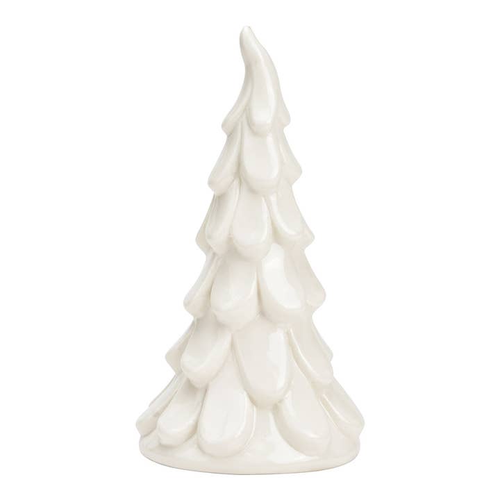 Sapin en céramique blanc (L/H/P) 9x18x9cm pour la vente par Wurm