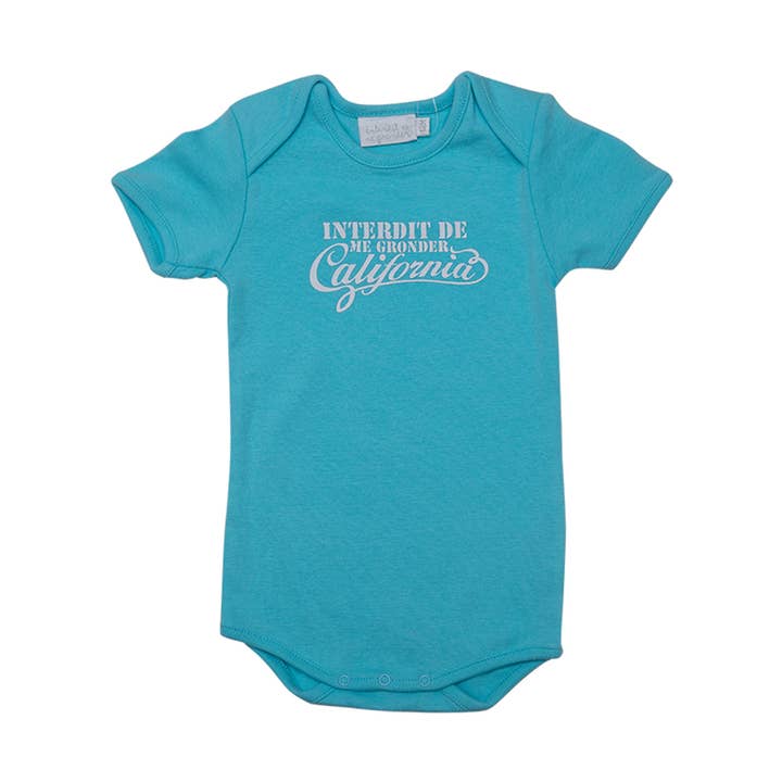 PETIT CALIFORNIA Turquoise fuchsia logo 6 months; I1710_14E for wholesale by Interdit de me gronder