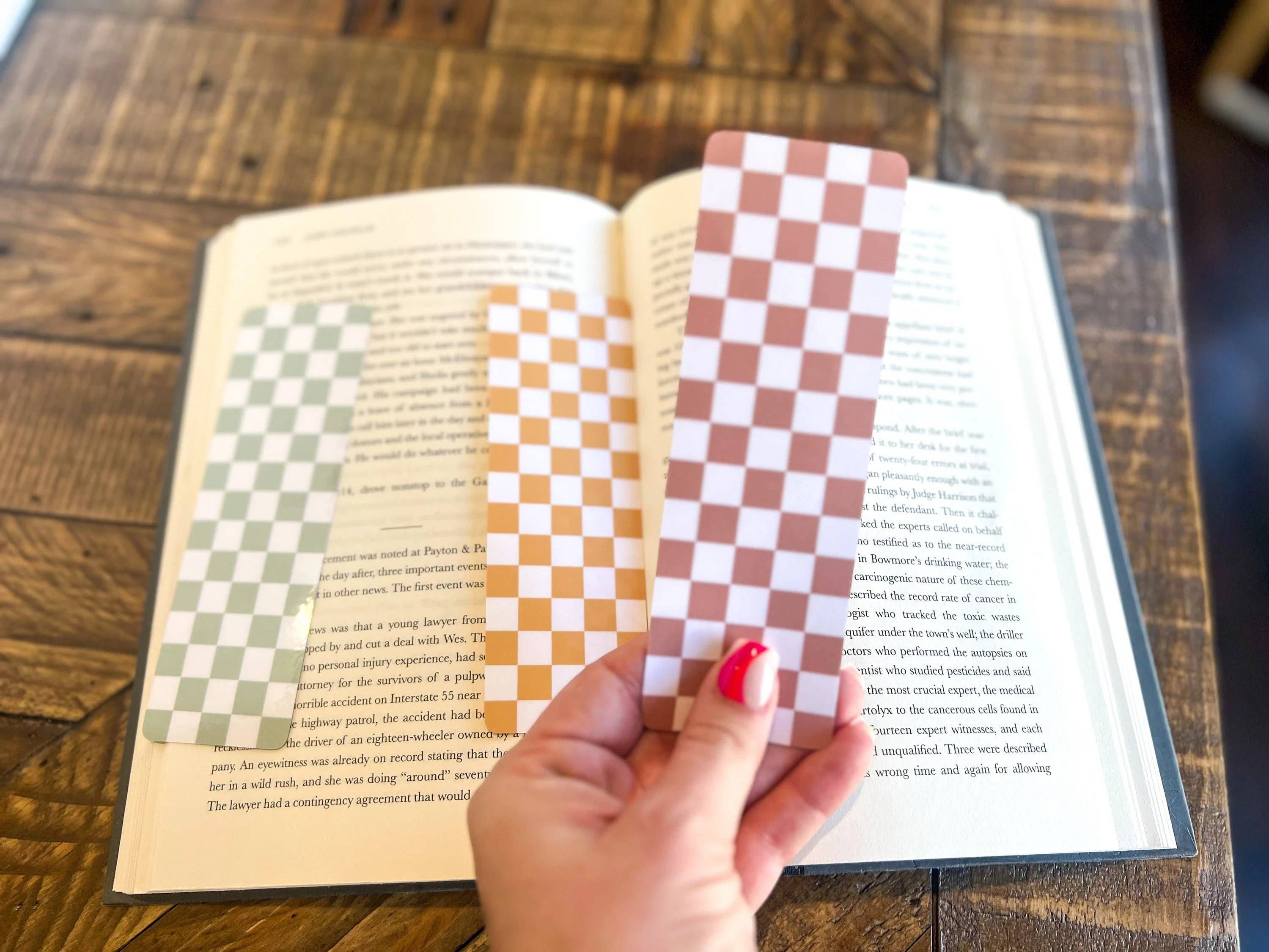 Little Turkey Shoppe - Wholesale Bookmark - Boho Checkered Bookmarks3