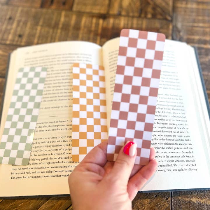 Little Turkey Shoppe - Wholesale Bookmark - Boho Checkered Bookmarks3
