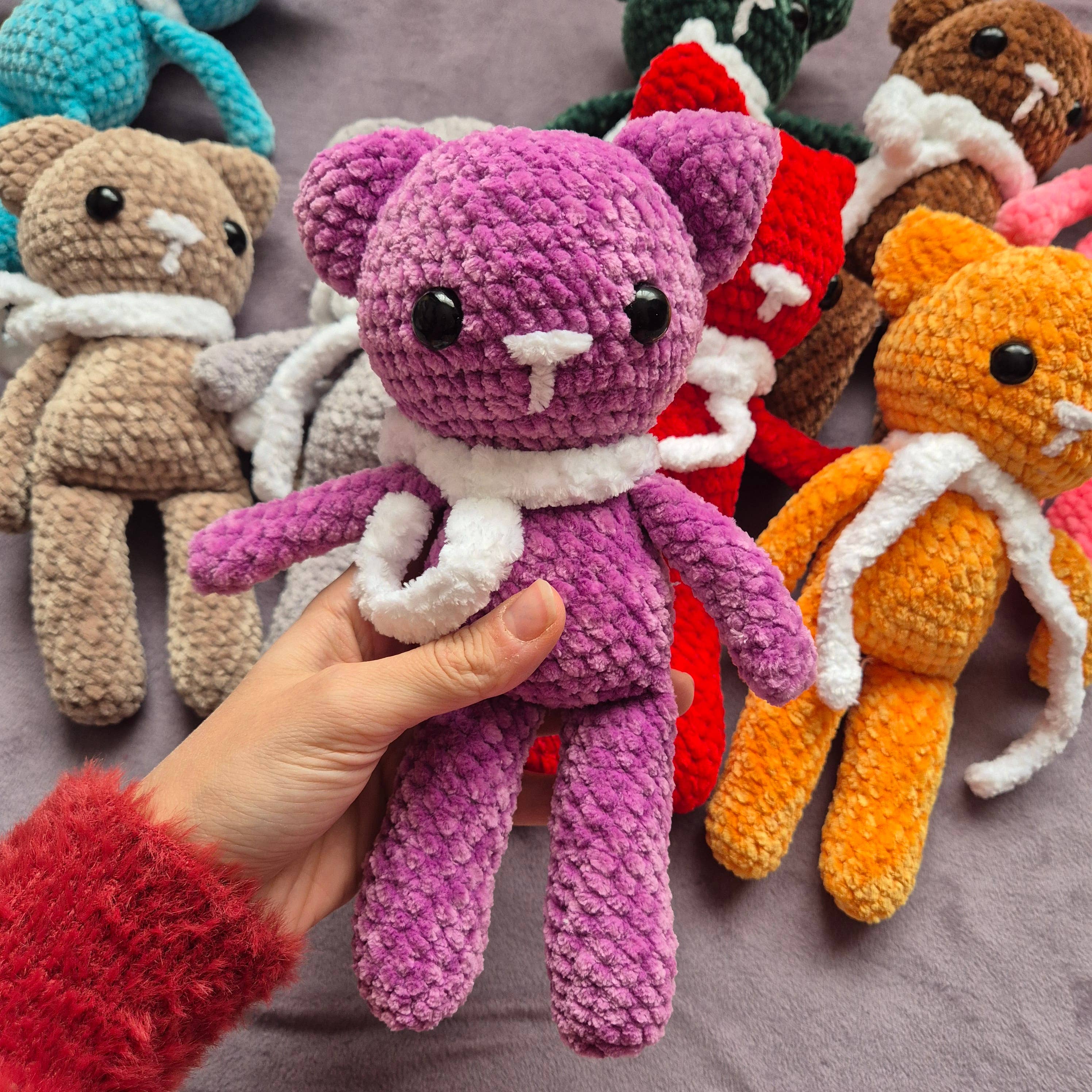 despinacrafting - Vente Peluche – enfant et bébé - Chat en peluche au crochet, jouet en peluche1