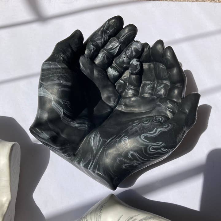 Cuenco de manos ahuecado de concreto/piedra marmolado (colores surtidos) para venta al por mayor de Proper Vacant