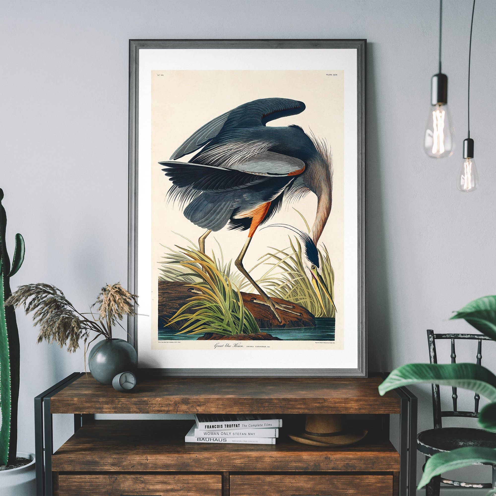 Ink & Drop - Wholesale Art Print - Blue Heron Vintage Antique Bird Print4