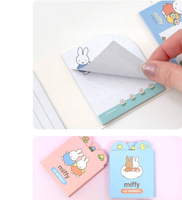 K-Wonderland - Wholesale Sticky Notes - Miffy 6-Section Sticky Memo Pad Set2