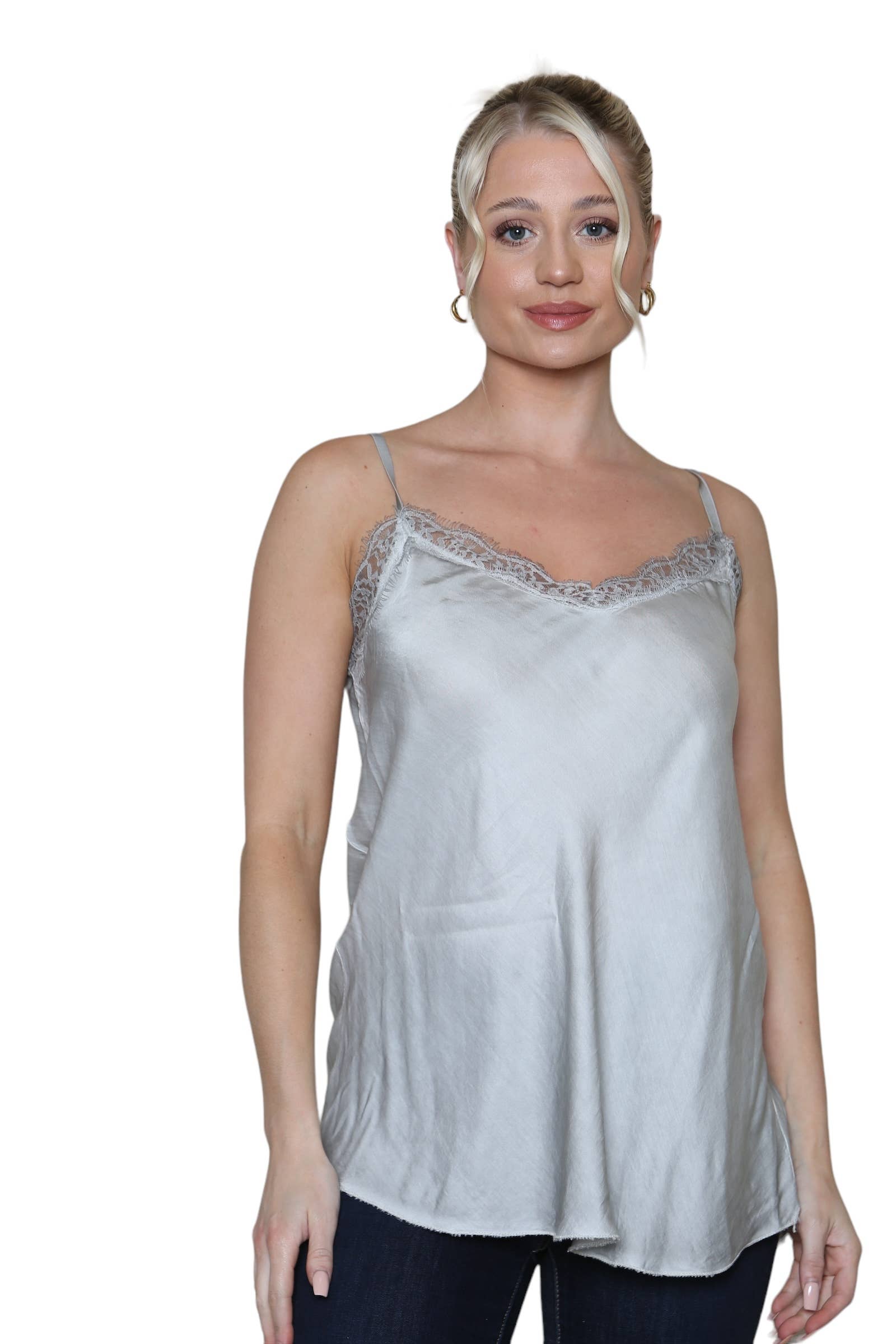 Kurt Muller – wholesale Tank top – Women′s – Sateen Crochet Trim Vest Top4