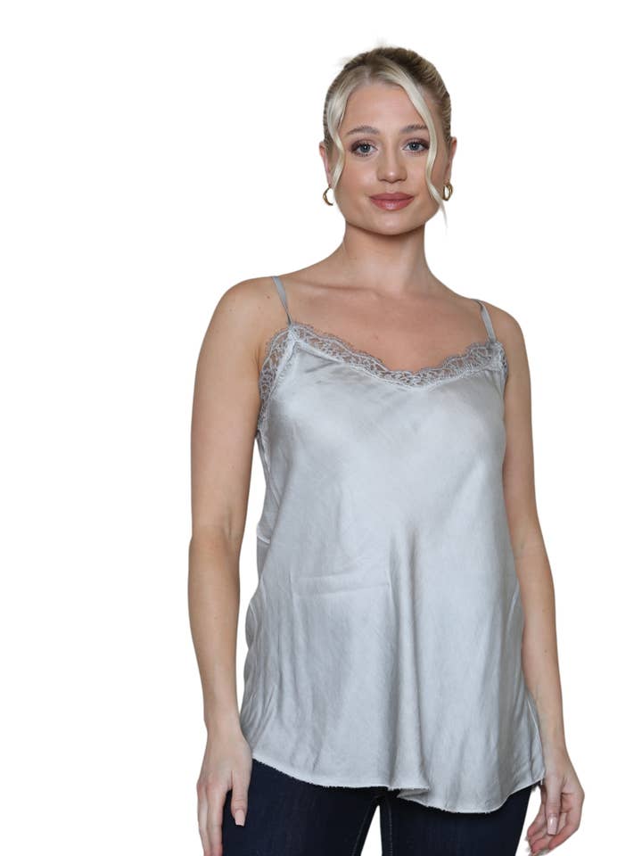 Kurt Muller – wholesale Tank top – Women′s – Sateen Crochet Trim Vest Top4