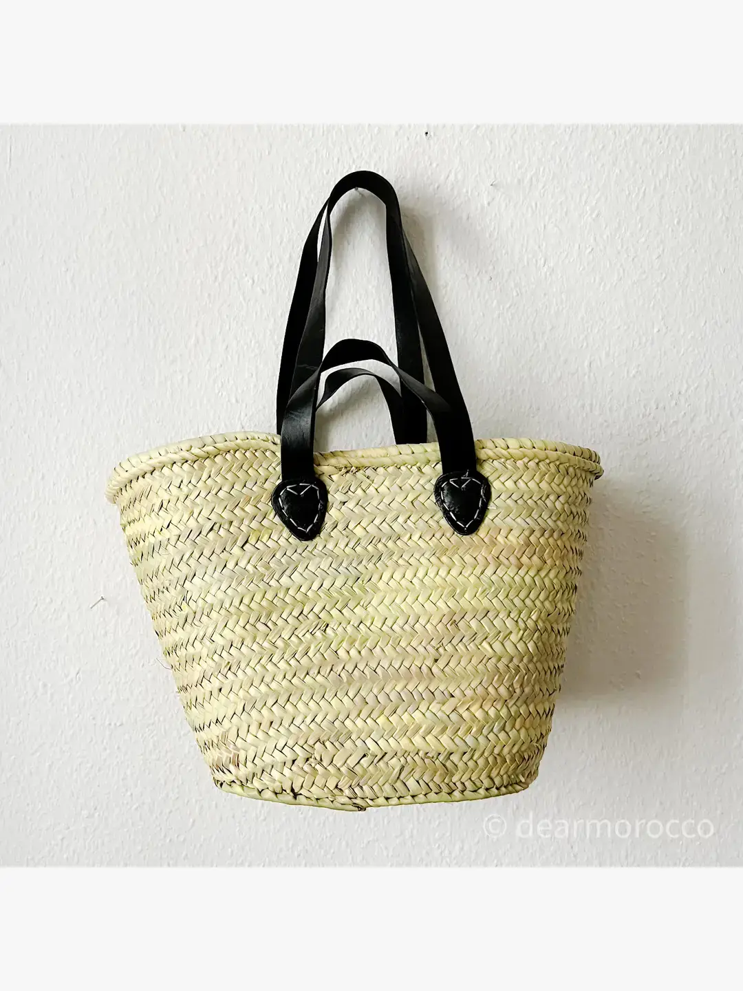 dear Morocco - Wholesale Beach Bag - READYTOSHIP Moroccan Palm leaf double handle bag M set8