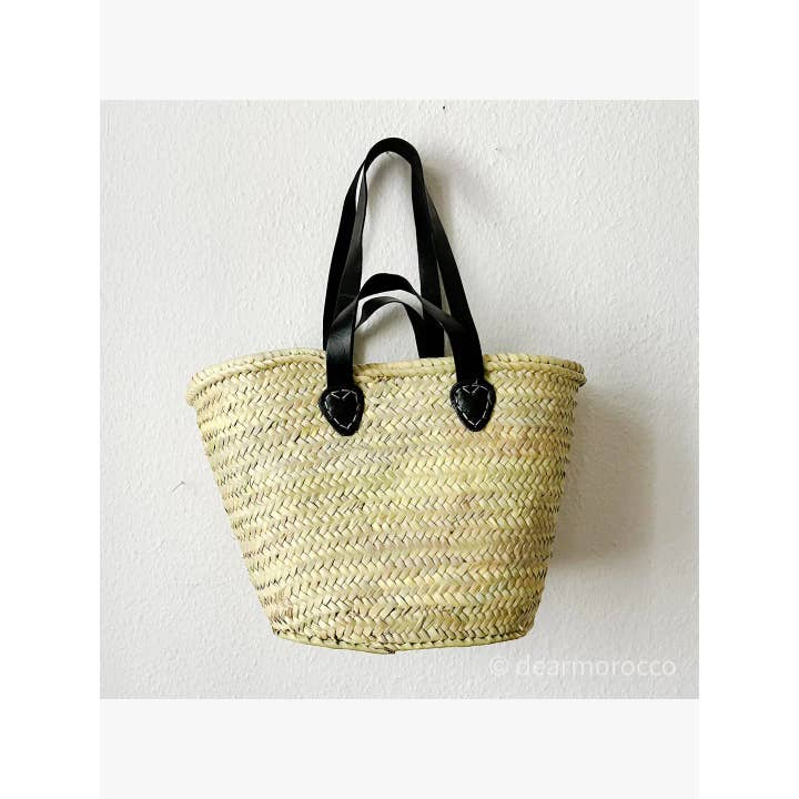 dear Morocco - Wholesale Beach Bag - READYTOSHIP Moroccan Palm leaf double handle bag M set8