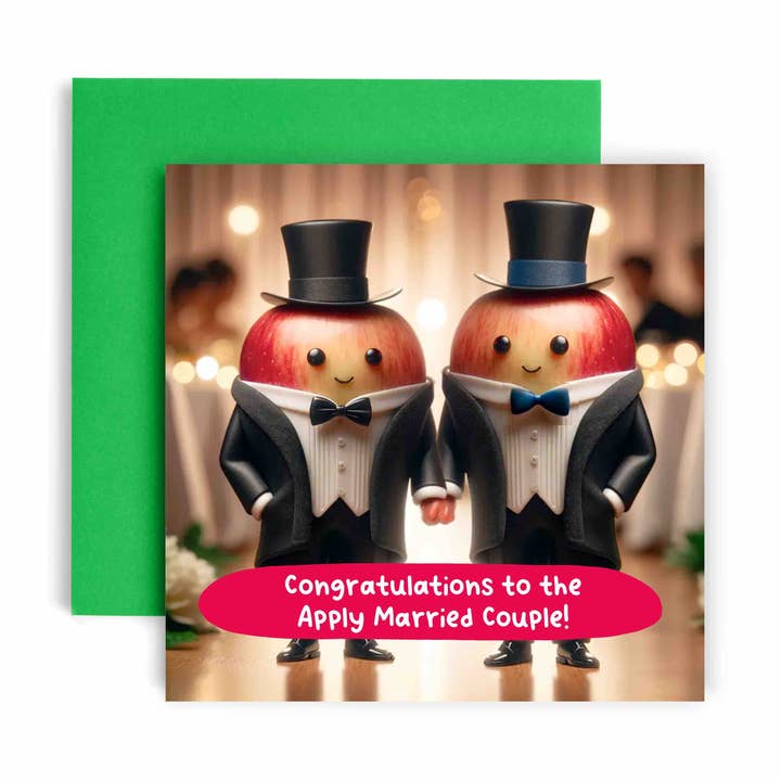 A Toast to the *Apply Married Gay Couple Wedding Card for wholesale by Huxters