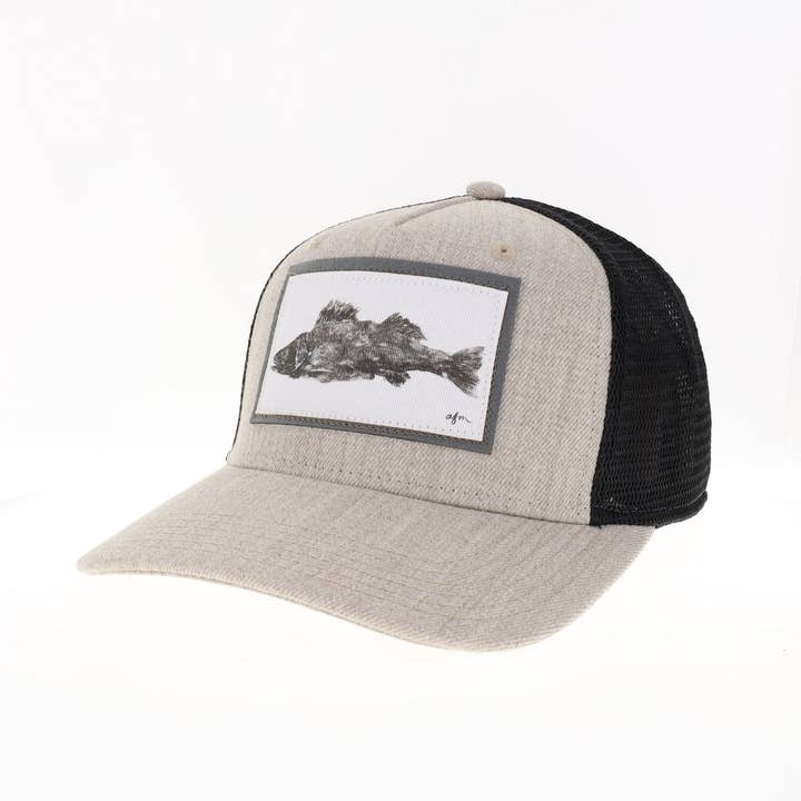 Aisling - Wholesale Trucker Hat - Unisex - Walleye Roadie Trucker Hat in Heather Tan/Black