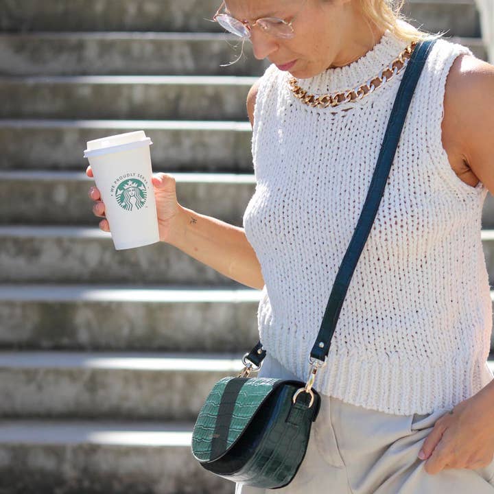 THE CODE - Wholesale Shoulder Bag - Women's - ALMA GREEN SHOULDER BAG6