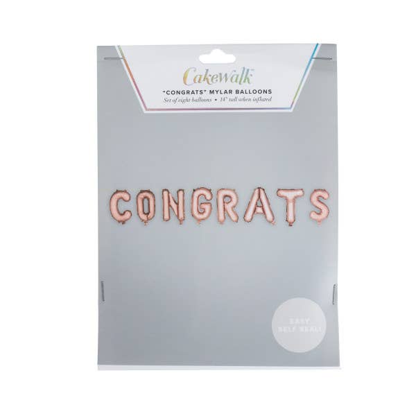 Cakewalk - Vente Ballon - Ballon Mylar Rose Gold FÉLICITATIONS1