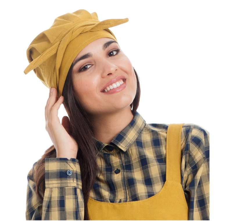 West Rose abbigliamento professionale - Vente Casquette gavroche – unisexe - CASQUE DE TRAVAIL JARA SAFRAN0