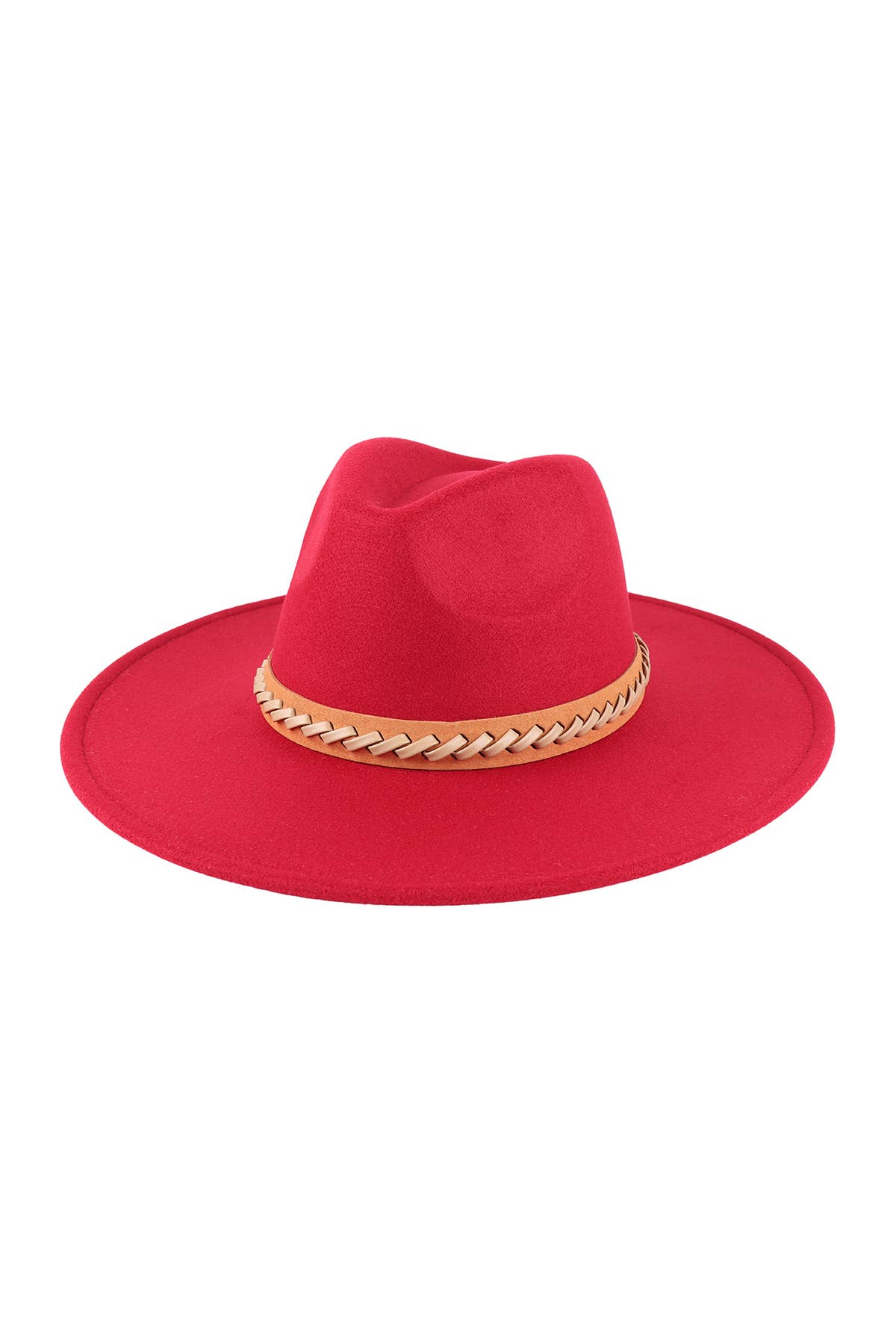 MYS Wholesale Inc - Wholesale Fedora - Women's - Felt Fashion Brim Hat With Leather Braided22