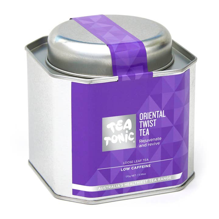 Oriental Twist Tea Loose Leaf Caddy Tin for wholesale by Tea Tonic