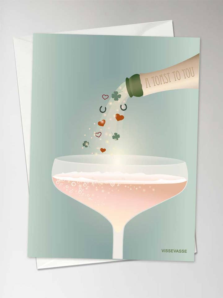A TOAST TO YOU - card for wholesale by ViSSEVASSE