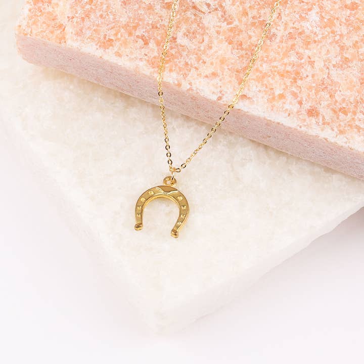 Horseshoes Necklace (Gold) for wholesale by Less is More