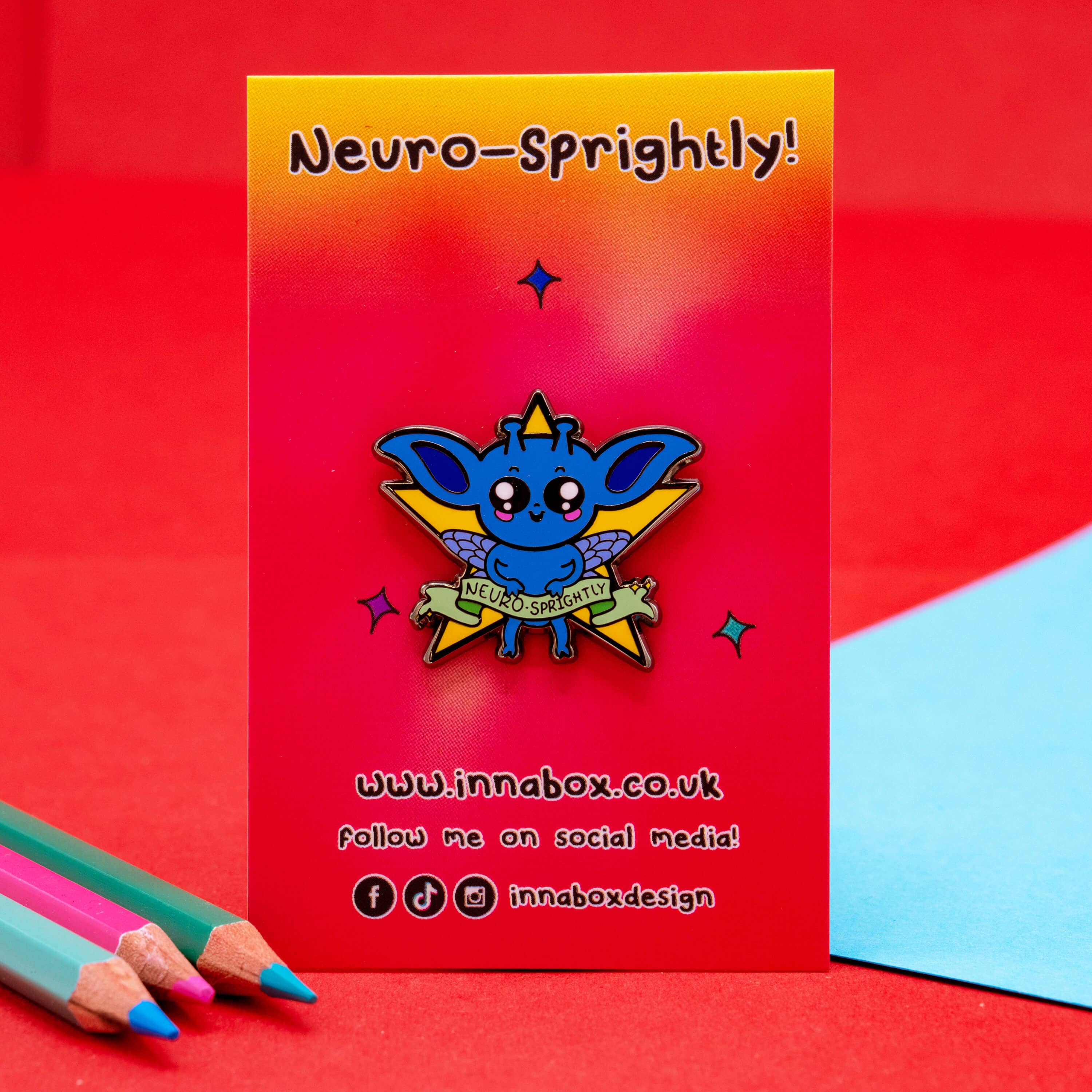 Innabox Ltd - Wholesale Lapel Pin/Button - Neuro-Sprightly Enamel Pin - Neurodiversity0