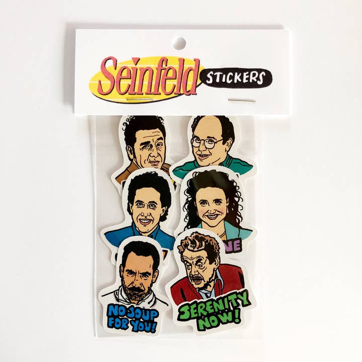 Design Corner - Wholesale Sticker - Seinfeld characters Die Cut Stickers 6 Pack2