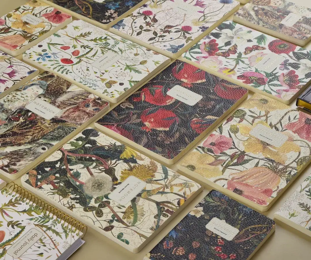 BV by Bruno Visconti - Wholesale Notebook - Vegan Leather A5 Notebook - Symmetrical Flora4