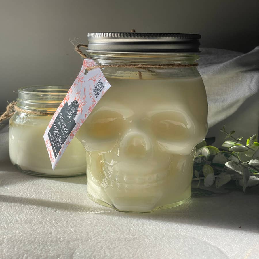 Skull Mason Jars - 16 ounce - Perfect for Halloween! Comes with straw – CJ  Candle Supply