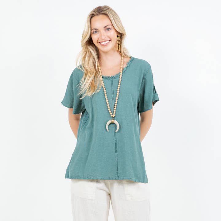 Jan 100% Cotton Gauze Top for wholesale by Cottonways