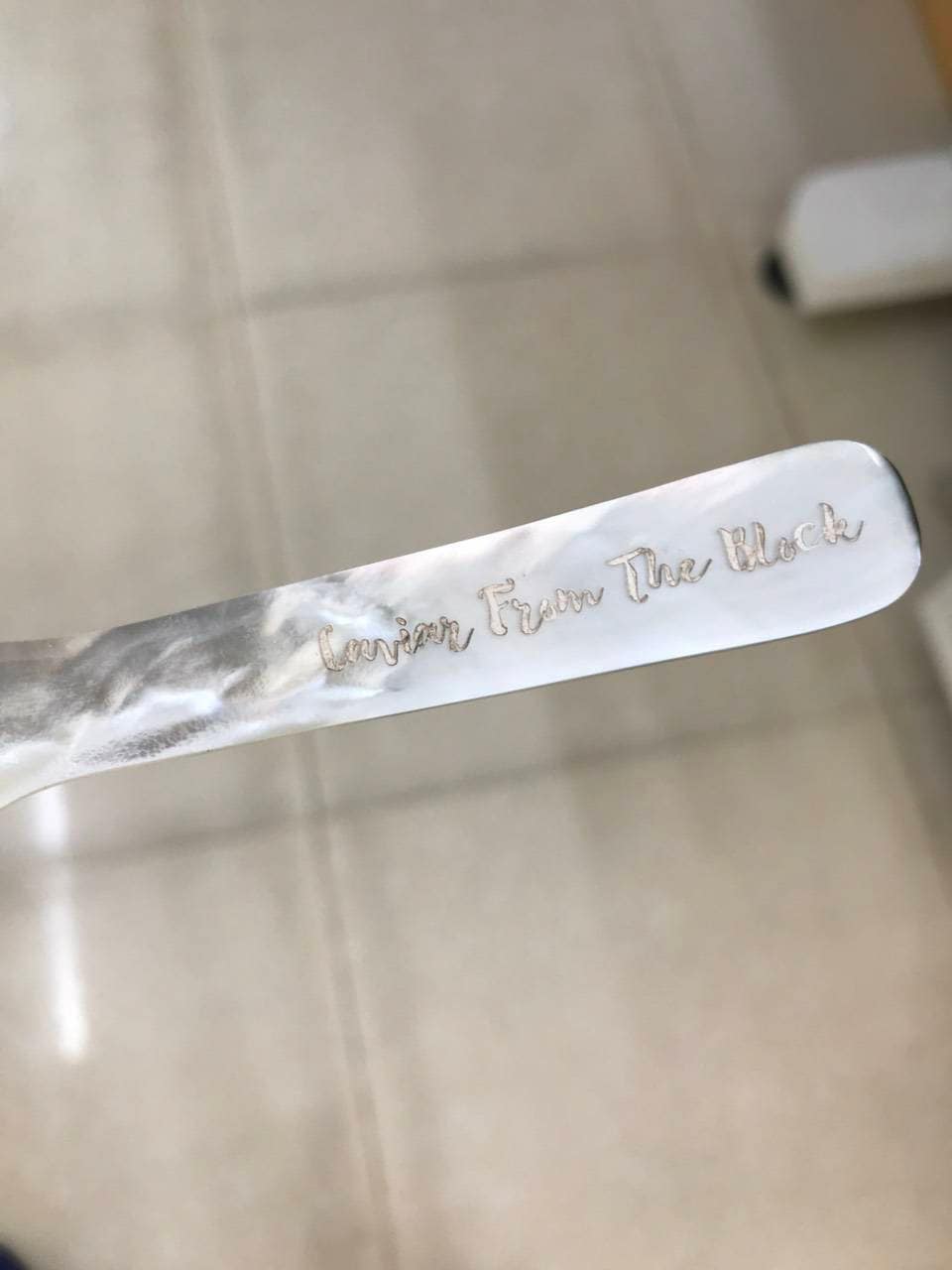 Hala Design - Wholesale Table Spoon (Cutlery) - Custom Oyster Caviar Spoon, Golden Oyster Caviar Spoon3