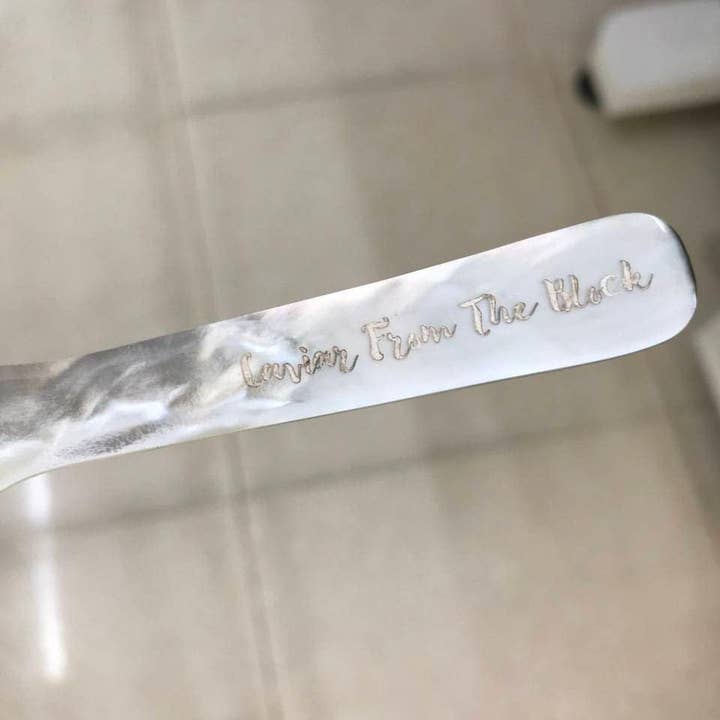 Hala Design - Wholesale Table Spoon (Cutlery) - Custom Oyster Caviar Spoon, Golden Oyster Caviar Spoon3