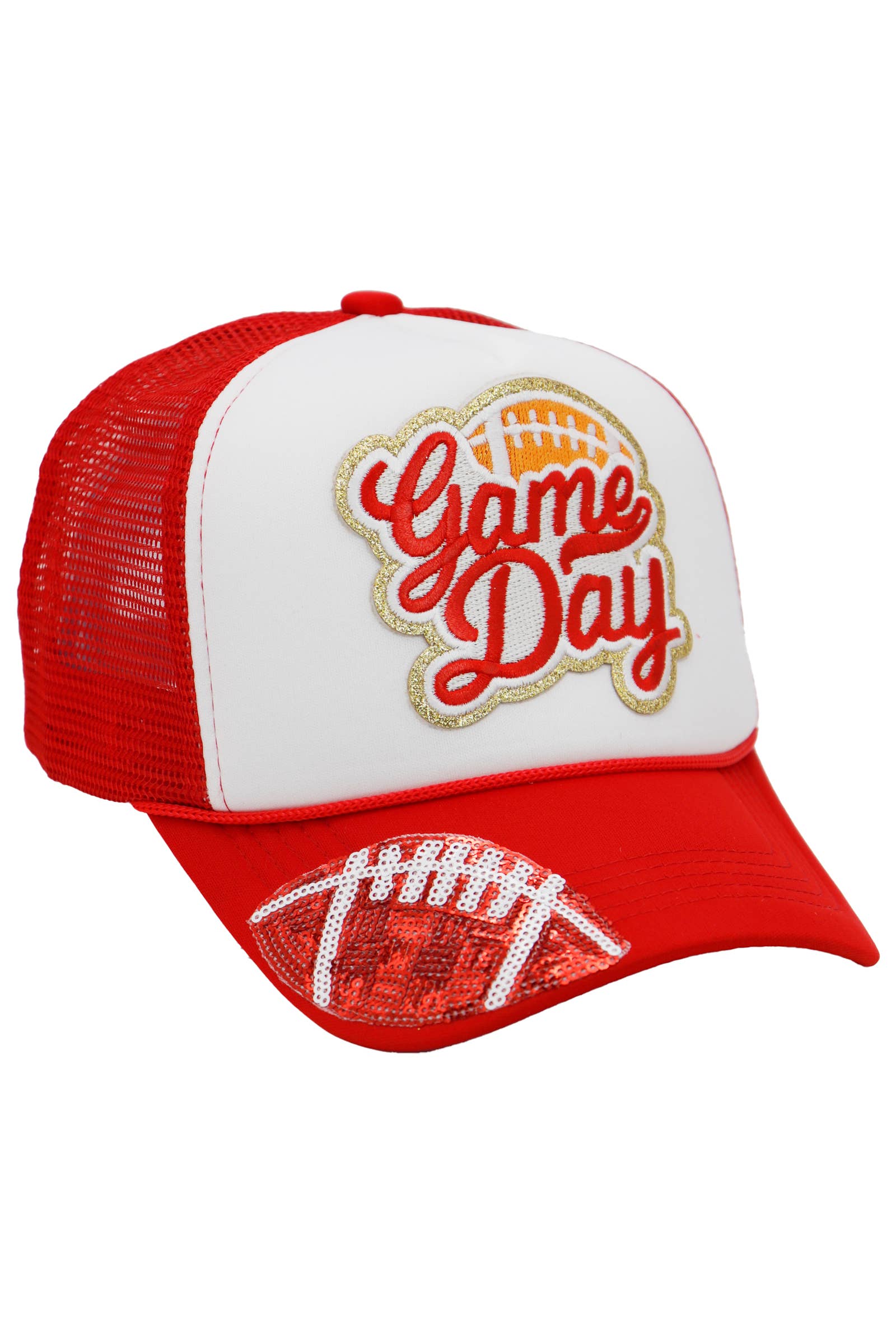 Cap Zone - Wholesale Trucker Hat - Unisex - Football Gameday Patch Sponge Trucker Hat9