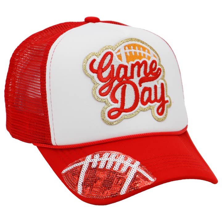 Cap Zone - Wholesale Trucker Hat - Unisex - Football Gameday Patch Sponge Trucker Hat9
