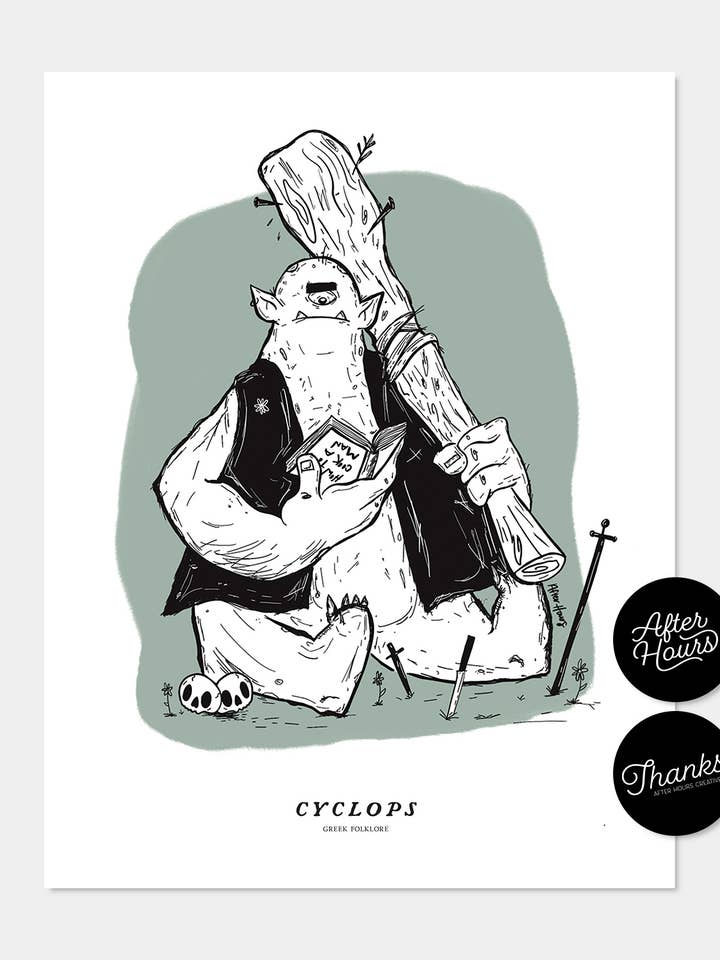 Impression Cyclope pour la vente par After Hours Creative