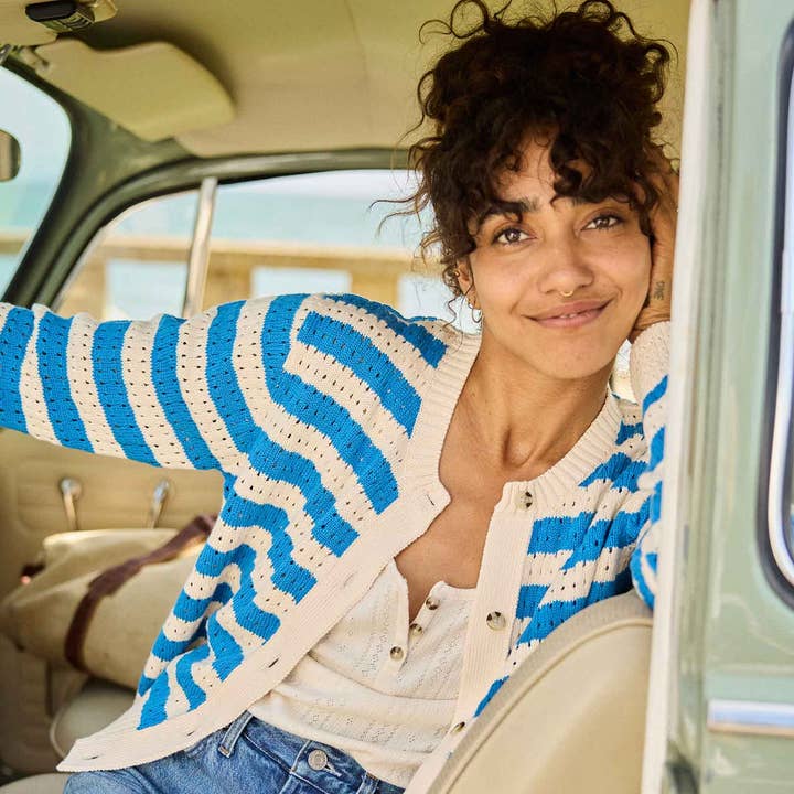 Bianca Pointelle Cardigan S26 for wholesale by Toad&Co