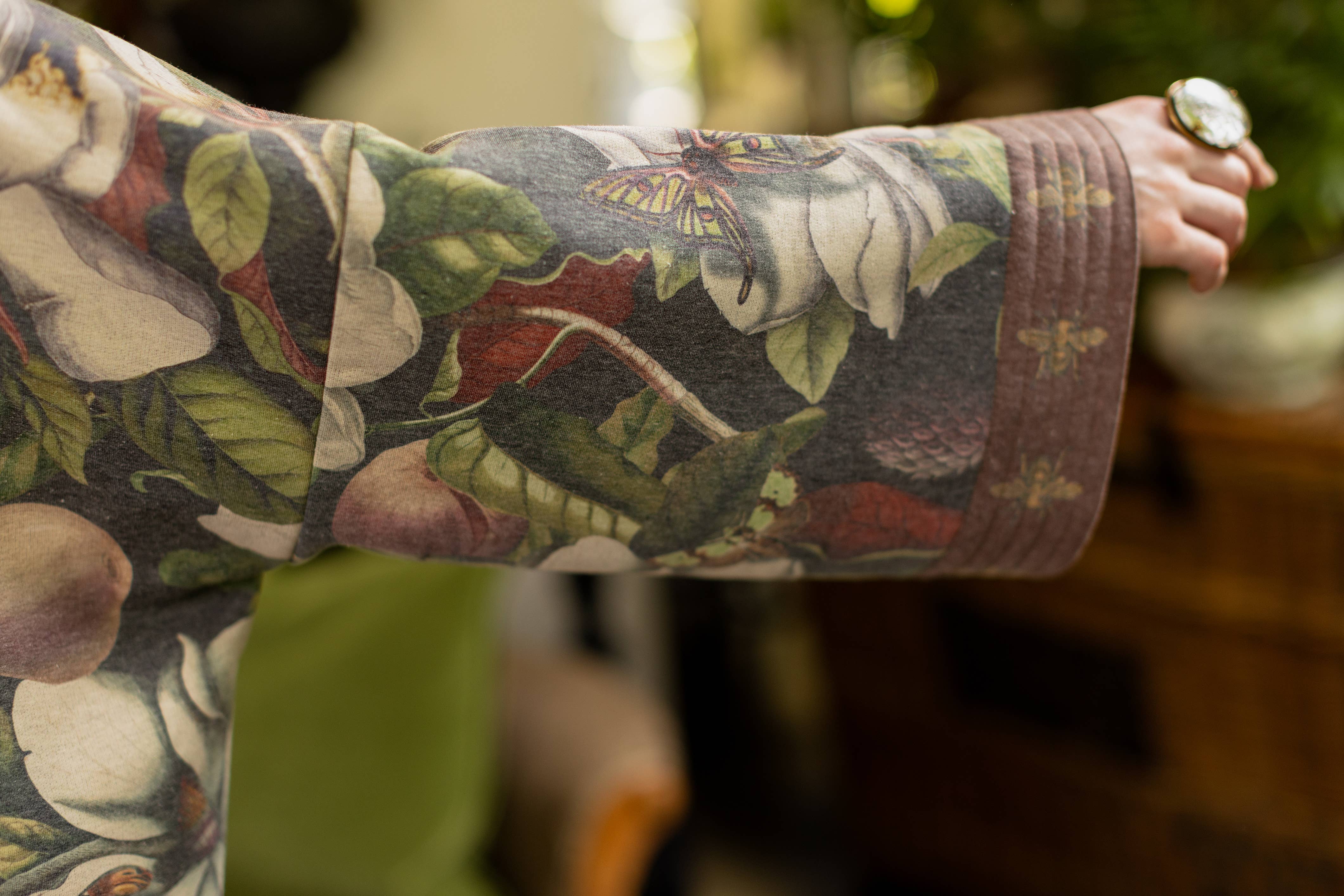 Market of Stars (USA) - Wholesale Jacket - Women's - Fleur De Lune Fleece Cottage Cardigan Jacket w/ Floral Print10