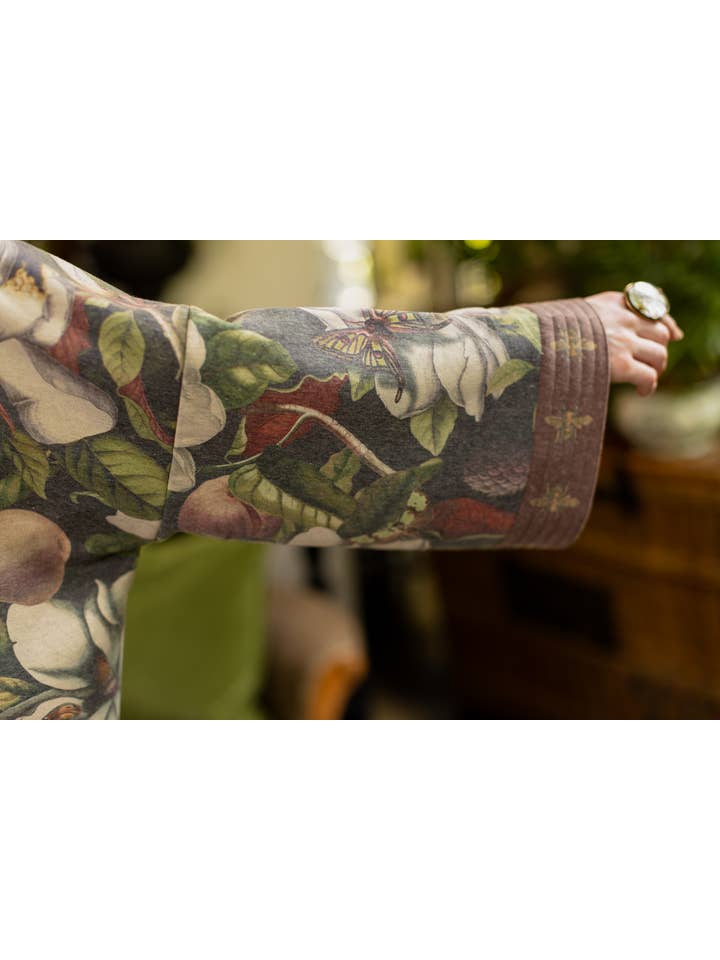 Market of Stars (USA) - Wholesale Jacket - Women's - Fleur De Lune Fleece Cottage Cardigan Jacket w/ Floral Print10