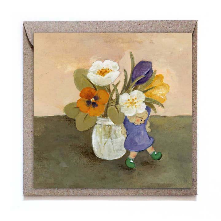 Cartão flores selecionadas à mão por atacado de studiosatsch