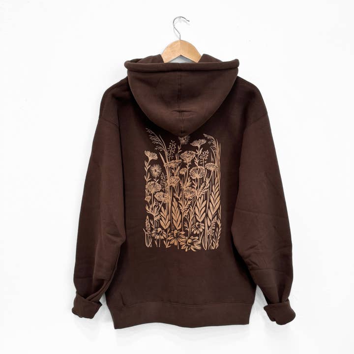 The Montana Scene - Wholesale Hoodie - Unisex - Wild Field Unisex Hoodie - Brown3
