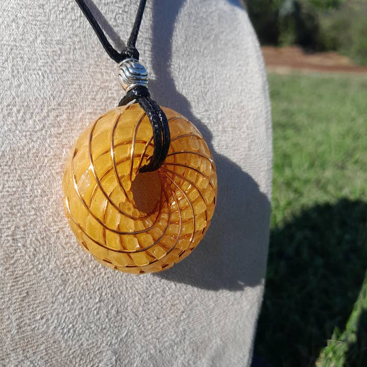 Mundo Orgon - Wholesale Spiritual Stone/Crystal - Rodin Coil with Citrine Quartz - 50mm - Vortex Wave Generator7