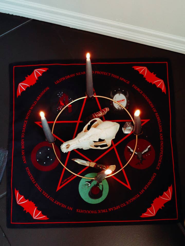 Lilith Altar Cloth Bandana for wholesale by Lady Moon Co.®