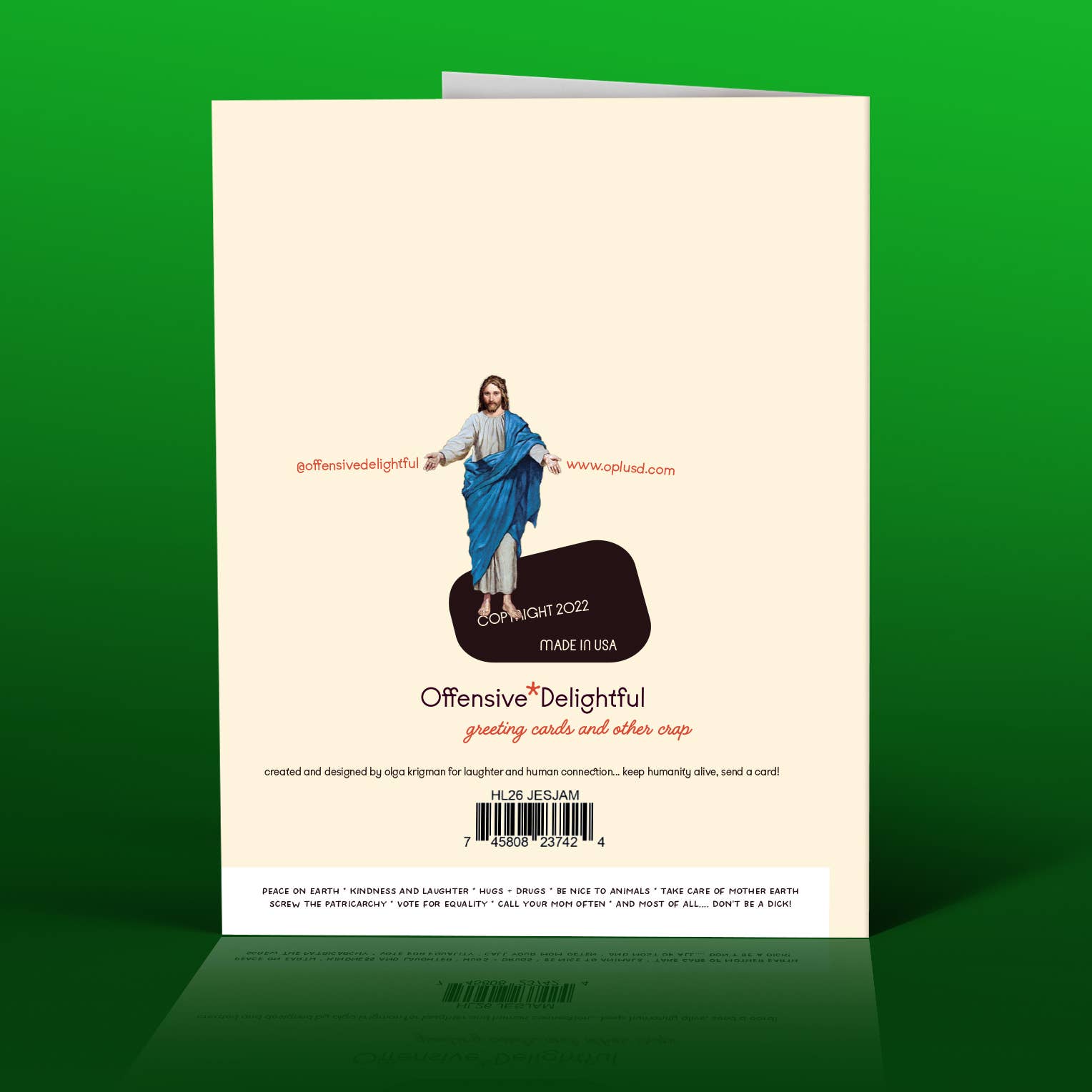 offensivedelightful - Wholesale Christmas Card - JESUS JAM holiday card1